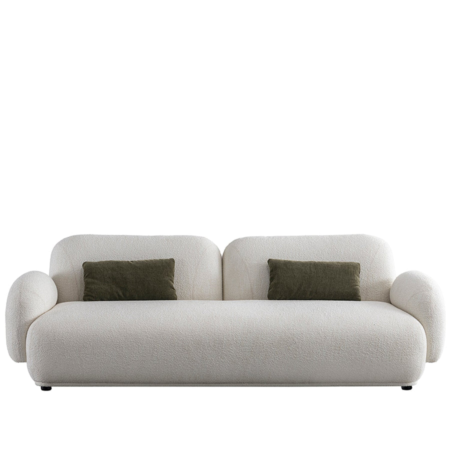 Cream Boucle Fabric 3 Seater Sofa PLUUM