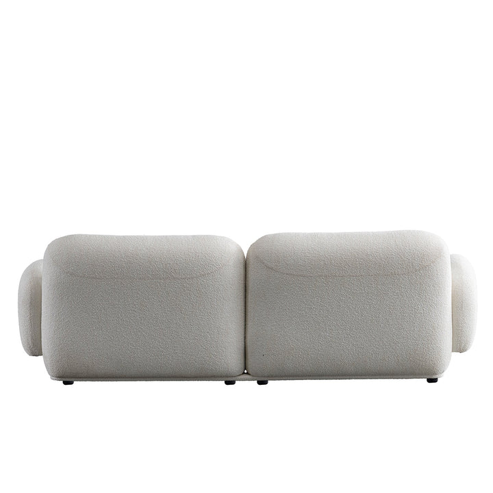Cream Boucle Fabric 3 Seater Sofa PLUUM