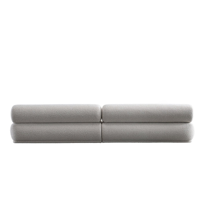 Cream Boucle Fabric 4 Seater Sofa MOCHI
