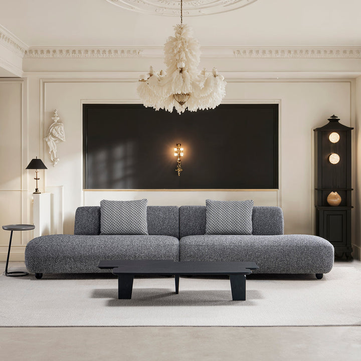 Cream Boucle Fabric 5 Seater Sofa VUUM