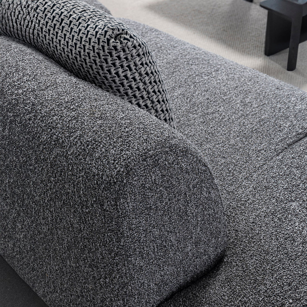 Cream Boucle Fabric 5 Seater Sofa VUUM