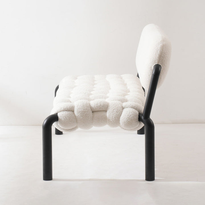 Cream Boucle Fabric Dining Bench SOUFFLE