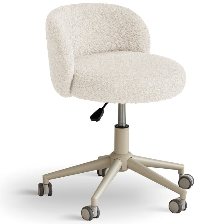 Cream Boucle Fabric Office Chair INS