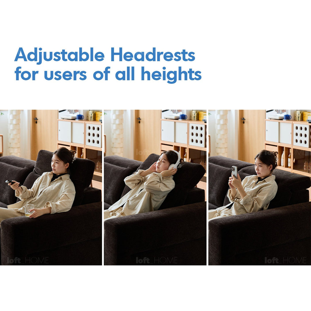 Cream Chenille Velvet Fabric Electric Recliner 2 Seater Sofa LOLO