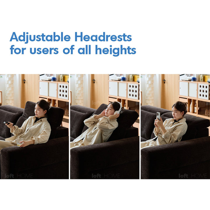 Cream Chenille Velvet Fabric Electric Recliner 2 Seater Sofa LOLO