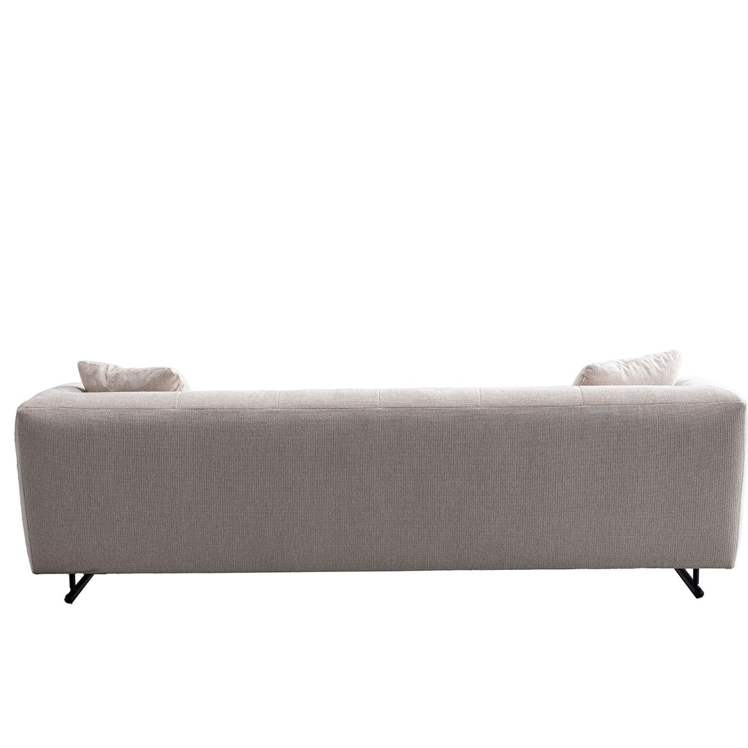 Cream cotton fabric 3 seater sofa verdo in details.