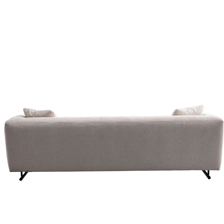 Cream cotton fabric 3 seater sofa verdo in details.