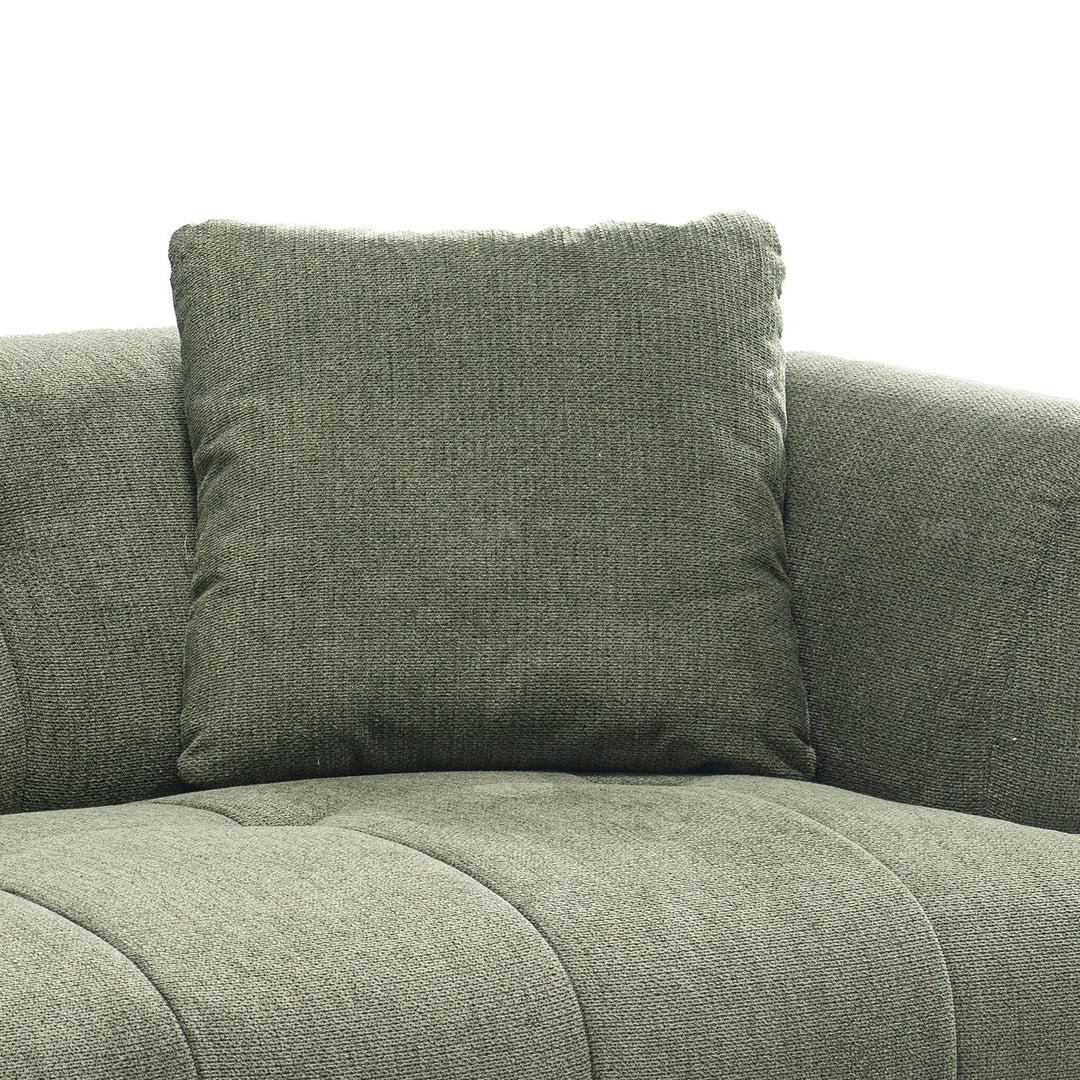 Cream cotton fabric 2 seater sofa verdo in details.