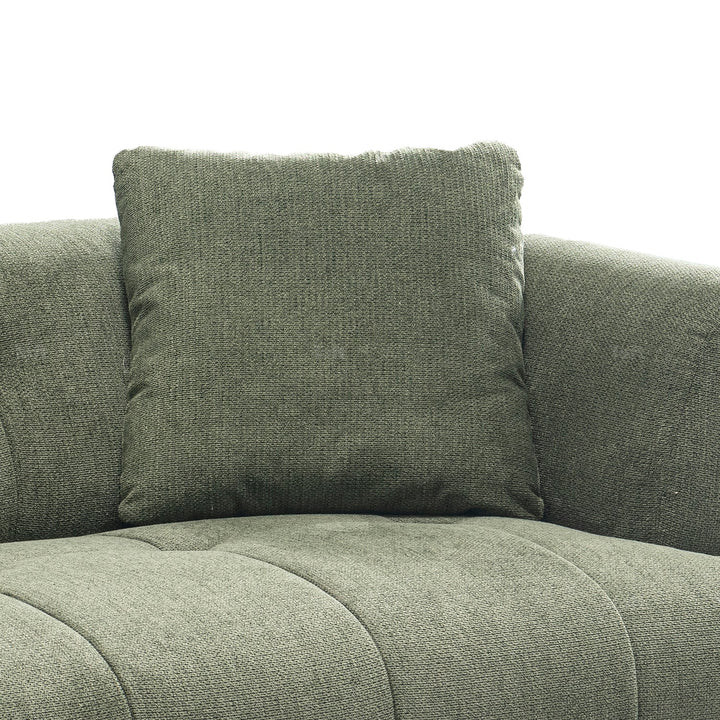 Cream cotton fabric 2 seater sofa verdo in details.