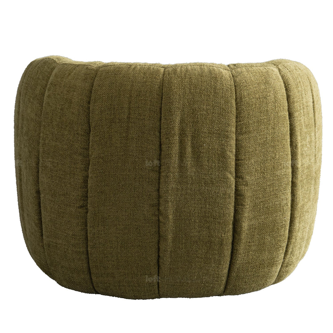 Cream Linen Fabric Revolving 1 Seater Sofa OLVI