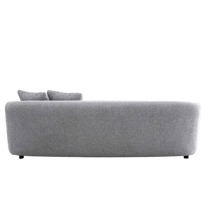 Cream mixed weave fabric 3 seater sofa navi with context.