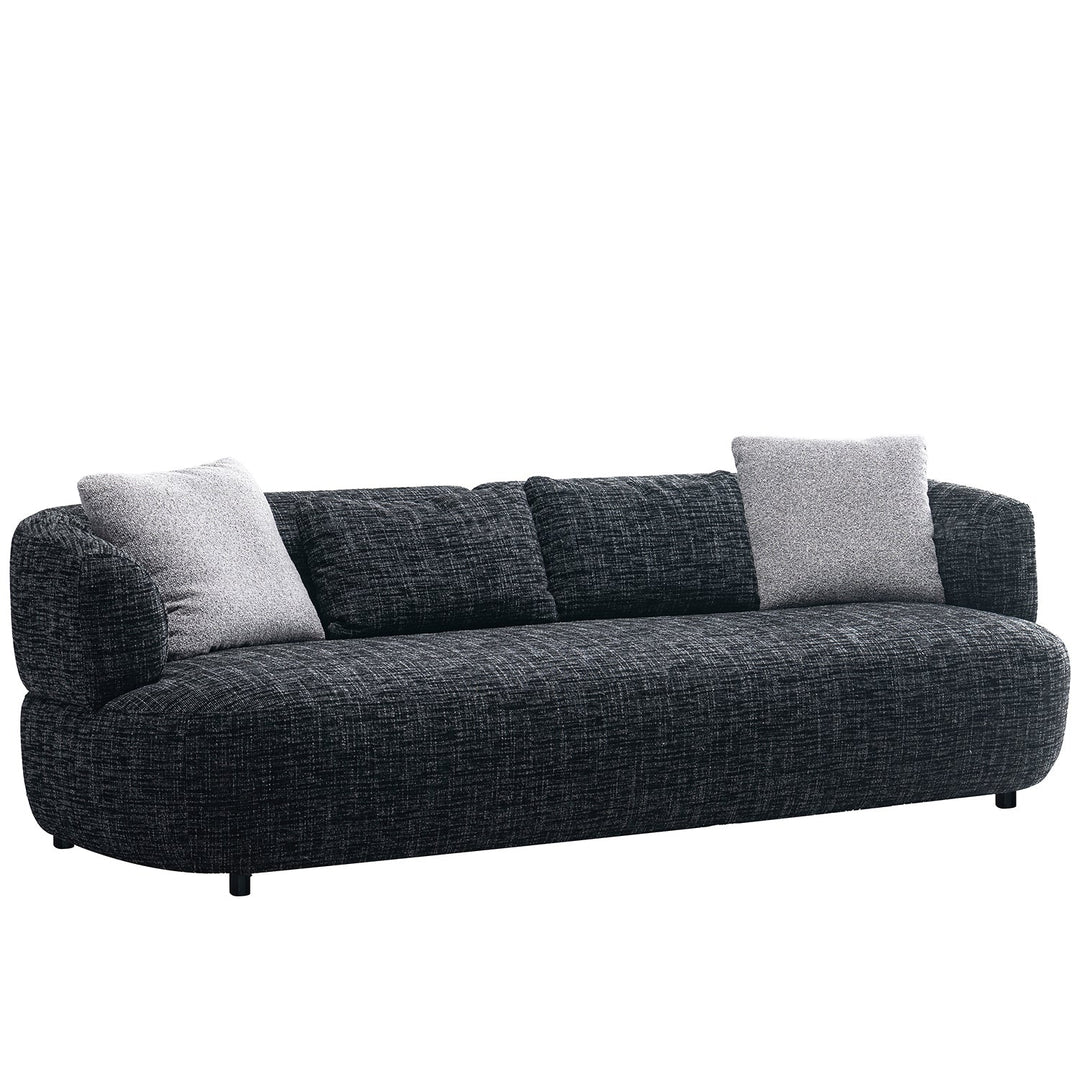 Cream mixed weave fabric 3 seater sofa noiry in real life style.
