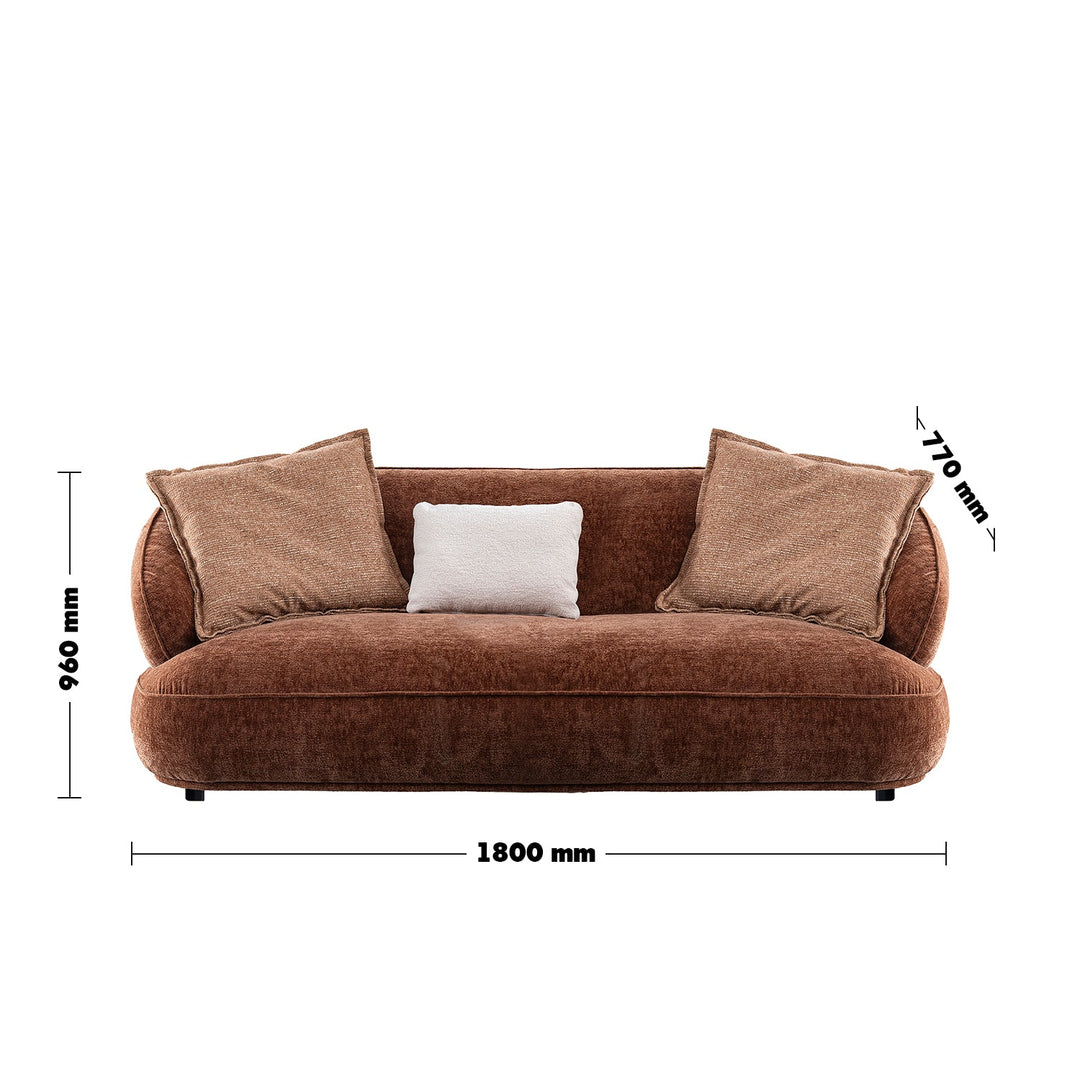 Cream velvet fabric 2 seater sofa cocoa size charts.