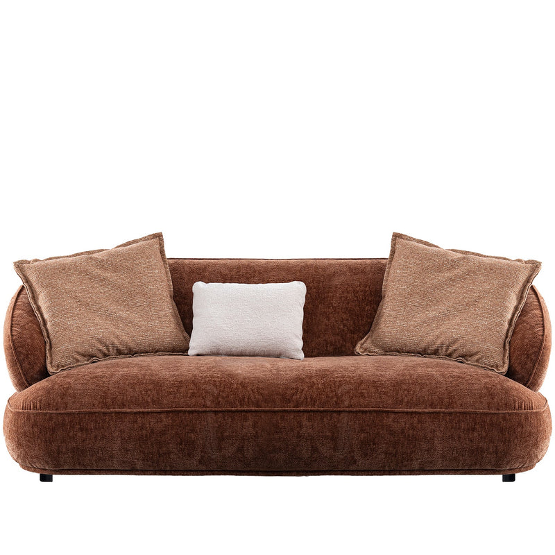 Cream velvet fabric 2 seater sofa cocoa in real life style.