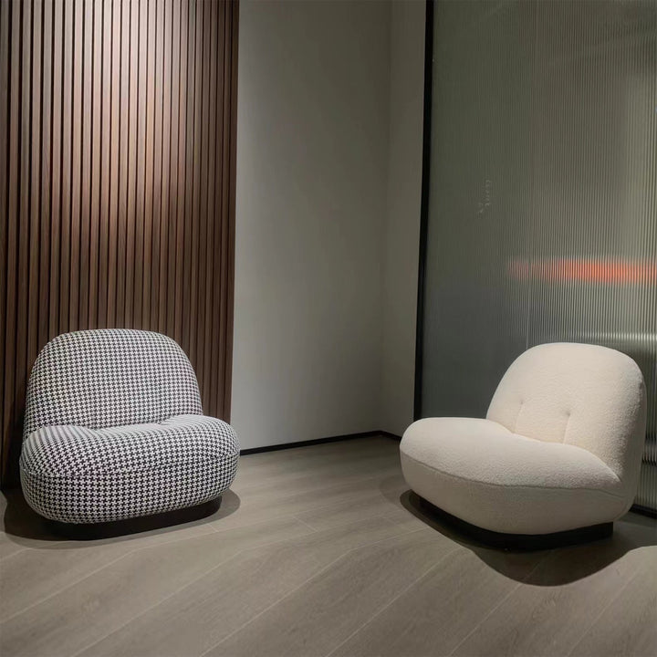 Cream Boucle Fabric 1 Seater Sofa VELORA