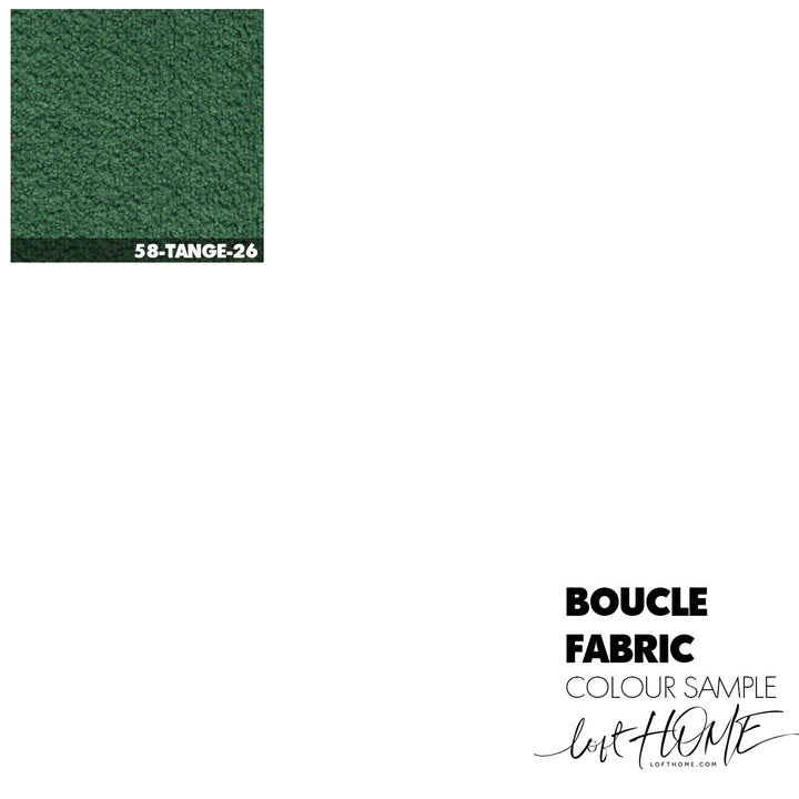 Cream Boucle Fabric 1 Seater Sofa VELORA