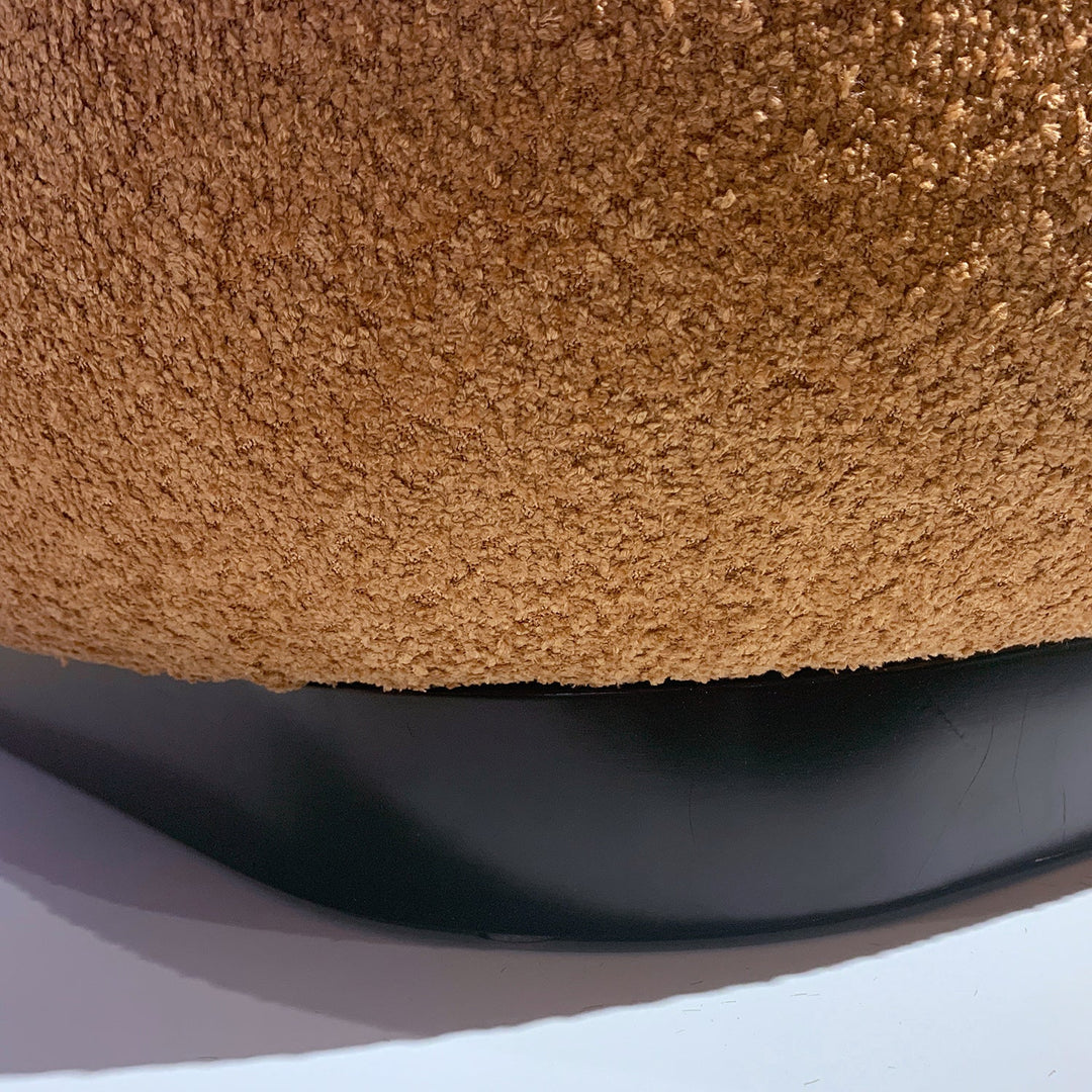 Cream Boucle Fabric 1 Seater Sofa VELORA