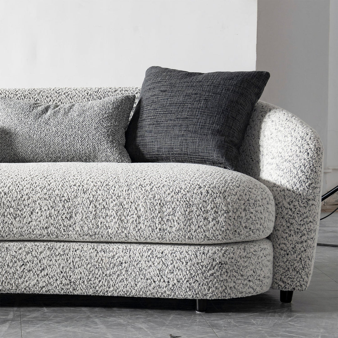 Cream Boucle Fabric 4 Seater Sofa NOVA
