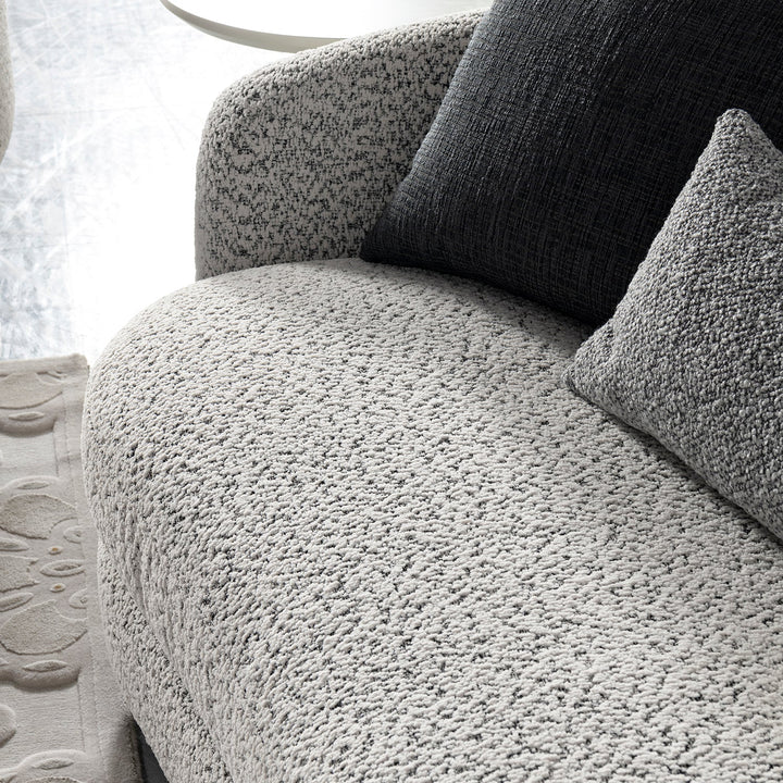 Cream Boucle Fabric 4 Seater Sofa NOVA