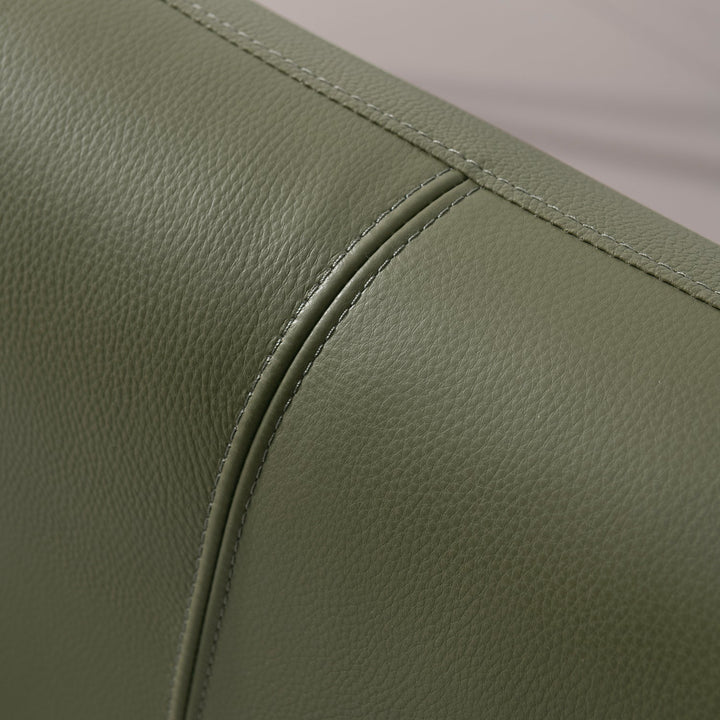 Cream genuine leather bed frame moyu material variants.