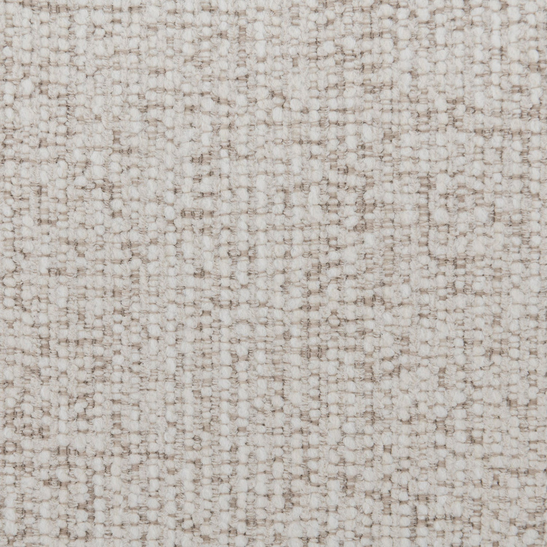 Cream mixed weave fabric 1 seater sofa swoop color swatches.