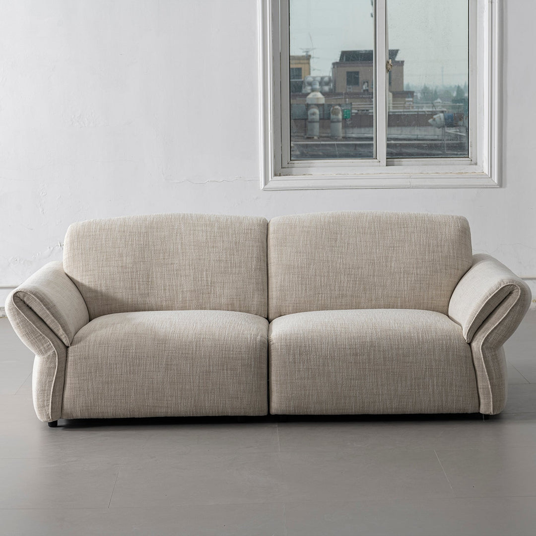 Cream Mixed Weave Fabric Sectional 3 Seater Sofa LUNAR