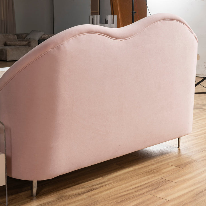 Cream Velvet Fabric Bed Frame LULA