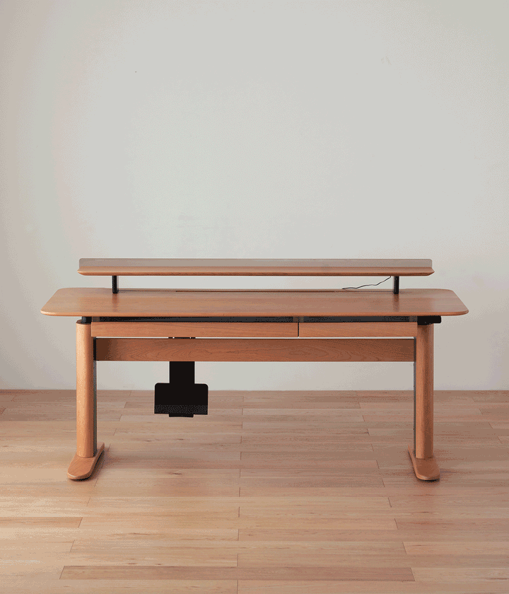 Scandinavian Cherry Wood Electric Height Adjustable Study Table UP