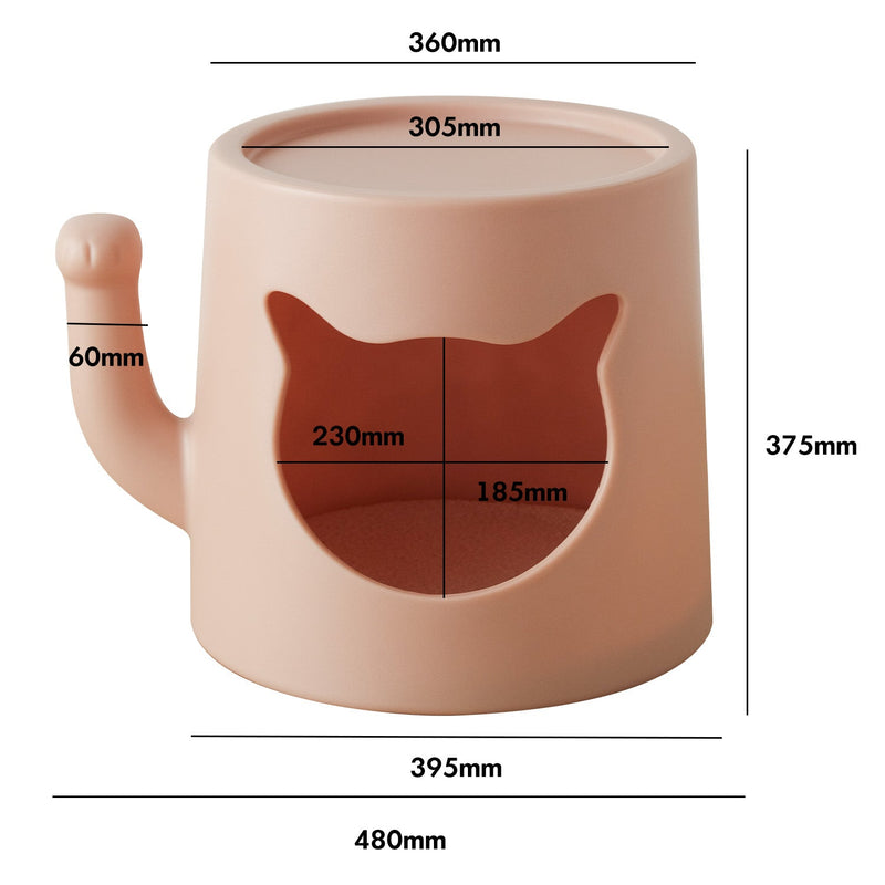 Bauhaus Plastic Side Table CAT HOUSE Size Chart