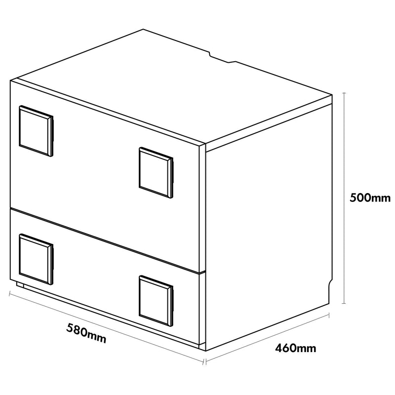 Scandinavian Cherry Wood Modular Cabinet NIMBUS Size Chart