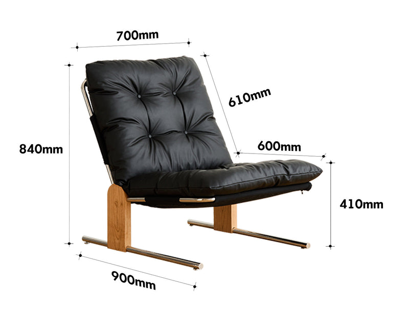 Bauhaus Microfiber Leather 1 Seater Sofa Chair TESSIDI Size Chart