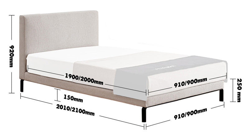 Minimalist Fabric Bed VEM Size Chart_2
