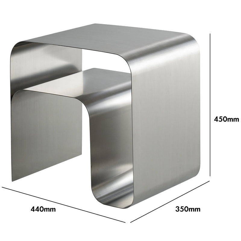 Bauhaus Steel Side Table ARC Size Chart
