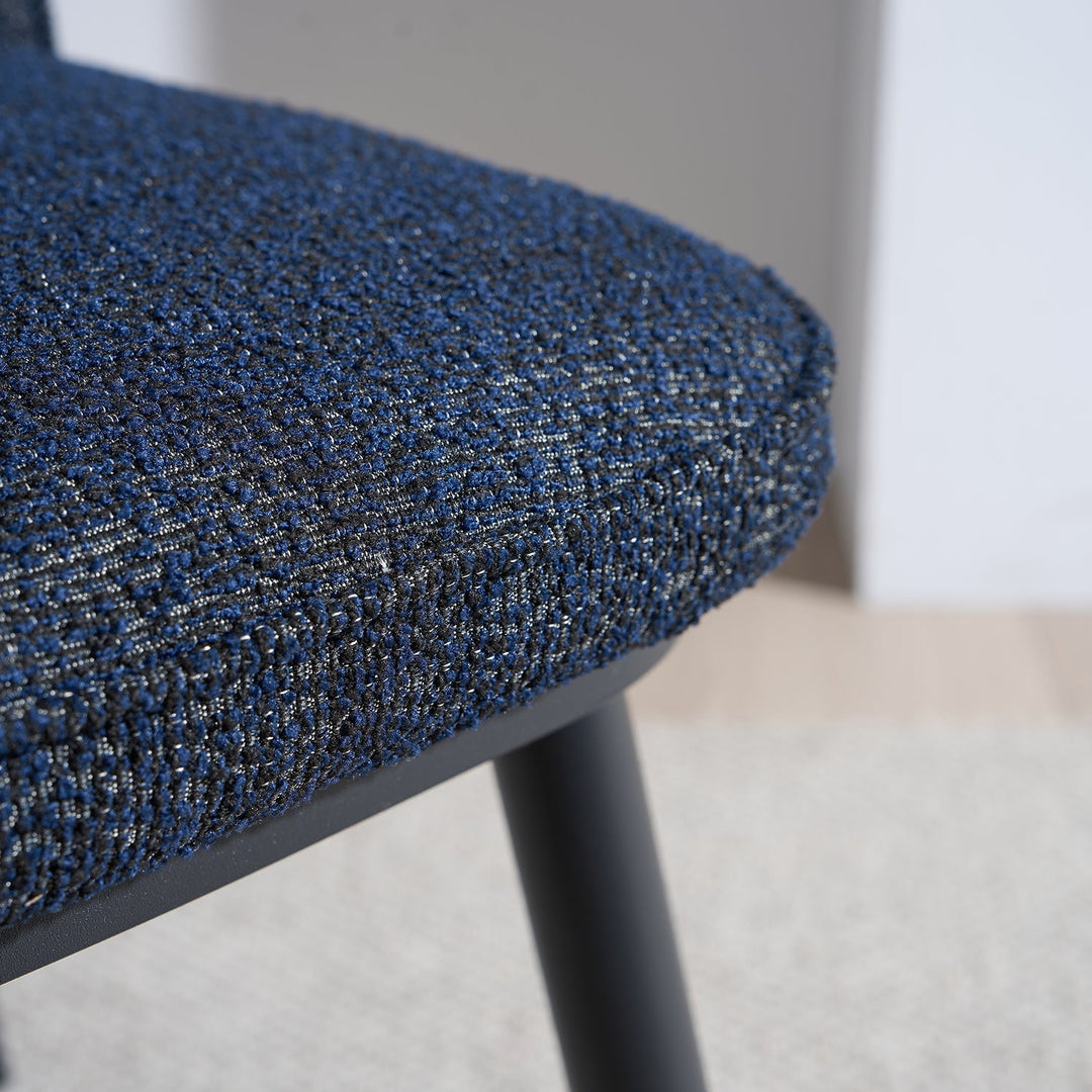 Modern Fabric And Leather Dining Chair METAL MAN N10