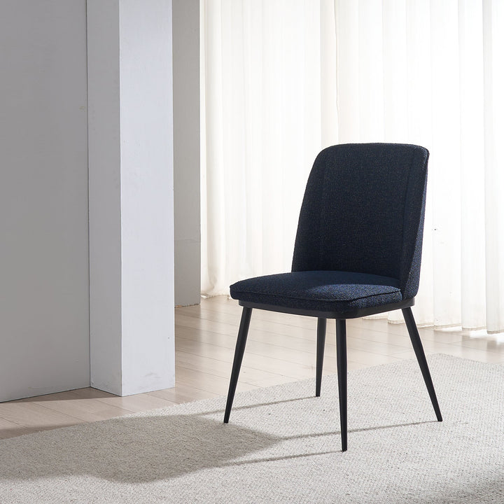 Modern Fabric And Leather Dining Chair METAL MAN N10