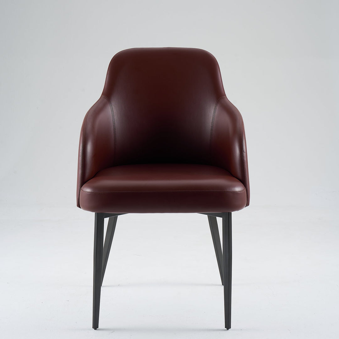 Modern Fabric And Leather Dining Chair METAL MAN N11