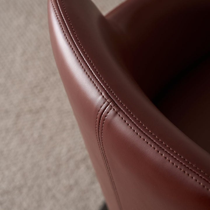 Modern Fabric And Leather Dining Chair METAL MAN N11