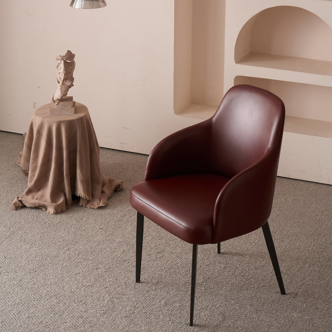 Modern Fabric And Leather Dining Chair METAL MAN N11