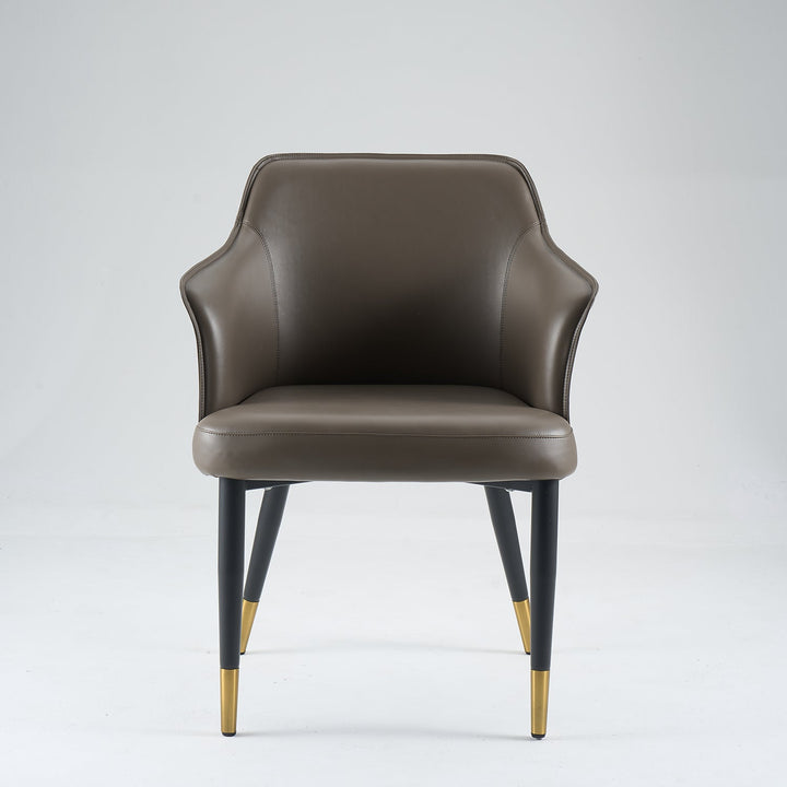 Modern Fabric And Leather Dining Chair METAL MAN N12