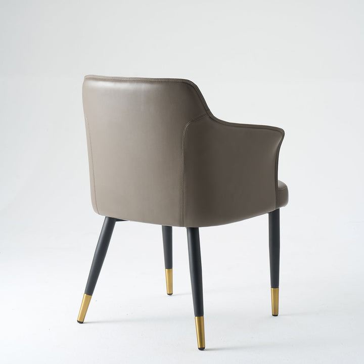 Modern Fabric And Leather Dining Chair METAL MAN N12