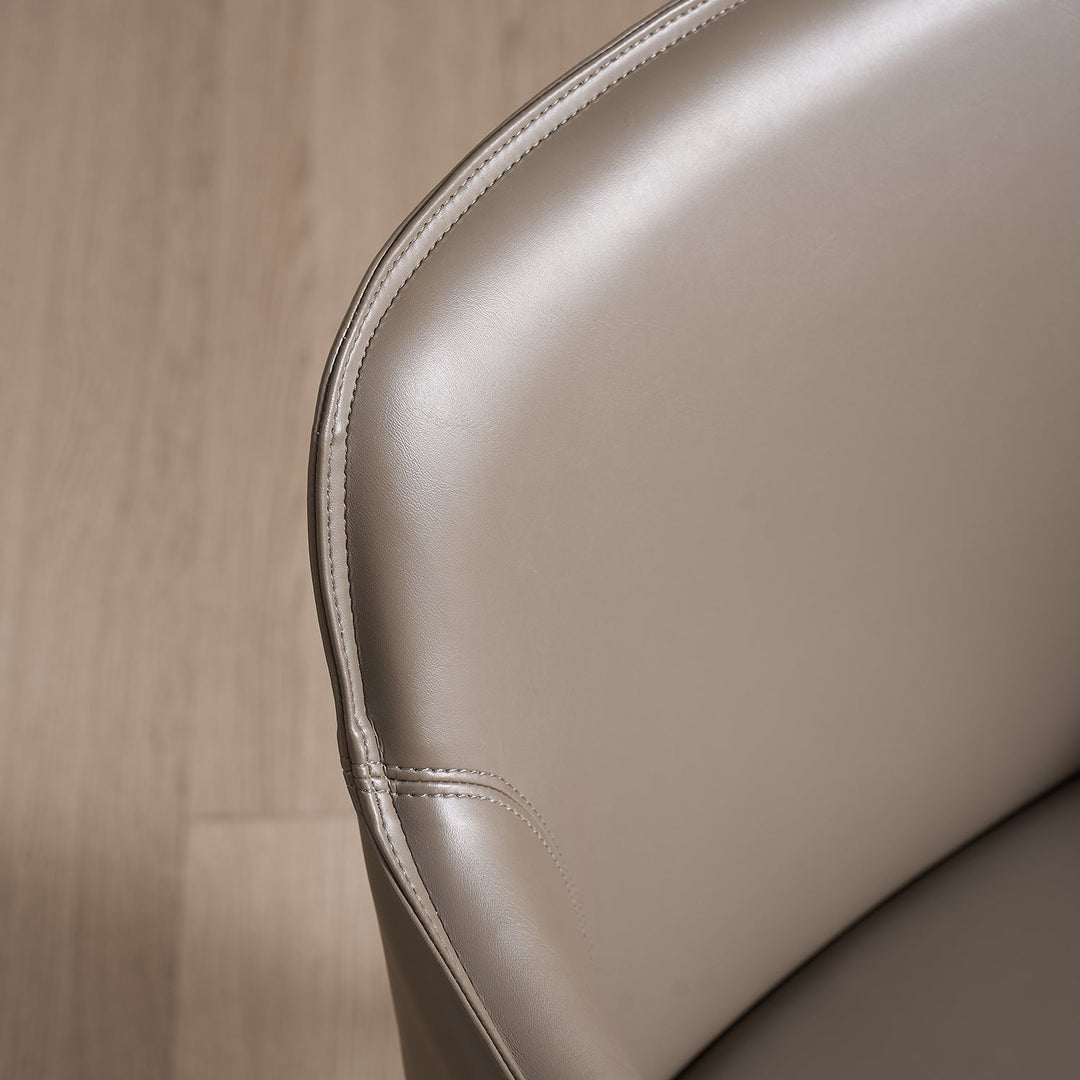 Modern Fabric And Leather Dining Chair METAL MAN N12