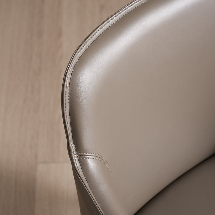 Modern Fabric And Leather Dining Chair METAL MAN N12