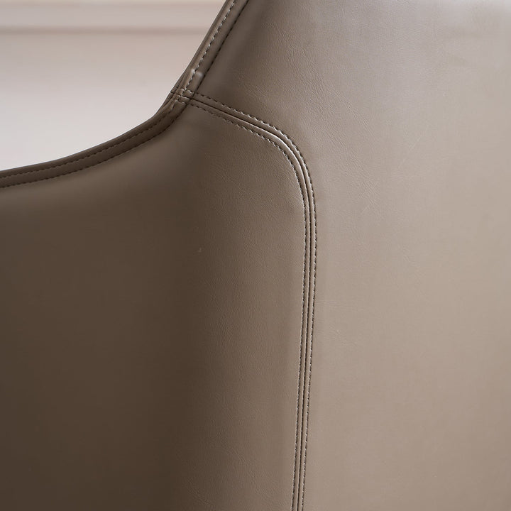 Modern Fabric And Leather Dining Chair METAL MAN N12