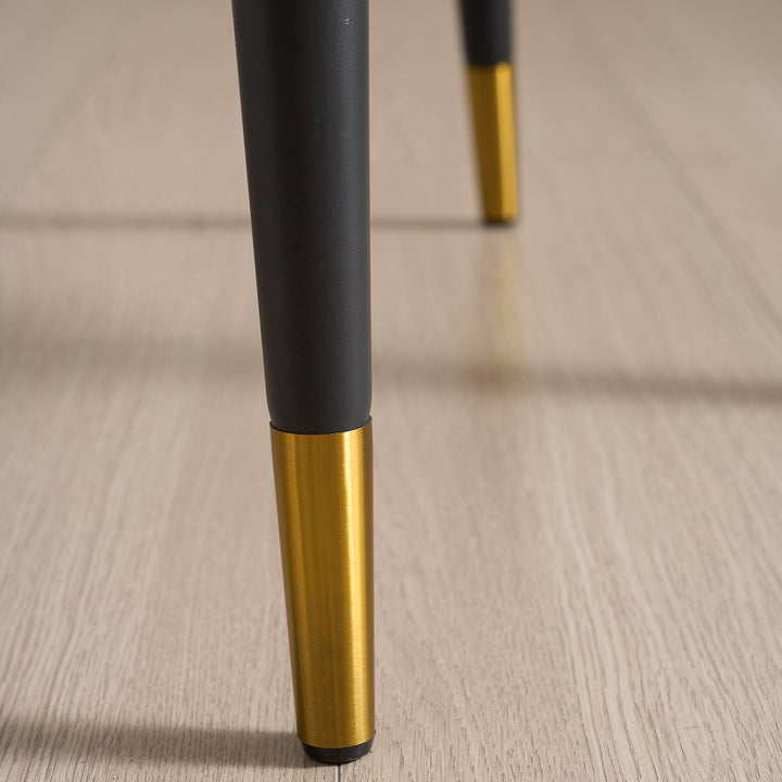 Modern Fabric And Leather Dining Chair METAL MAN N12