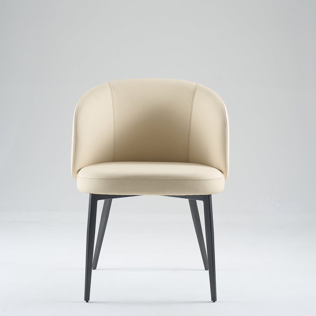 Modern Fabric And Leather Dining Chair METAL MAN N13