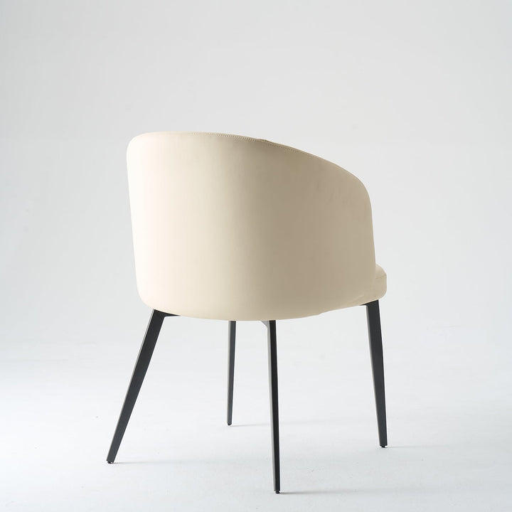 Modern Fabric And Leather Dining Chair METAL MAN N13