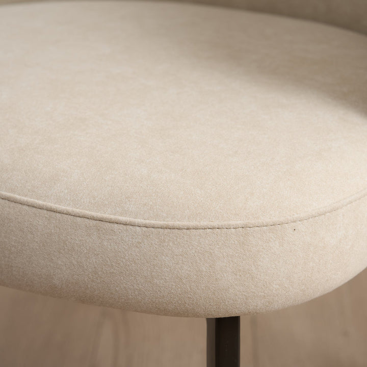 Modern Fabric And Leather Dining Chair METAL MAN N13