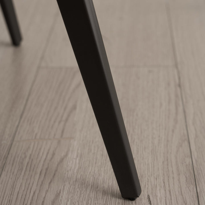 Modern Fabric And Leather Dining Chair METAL MAN N13