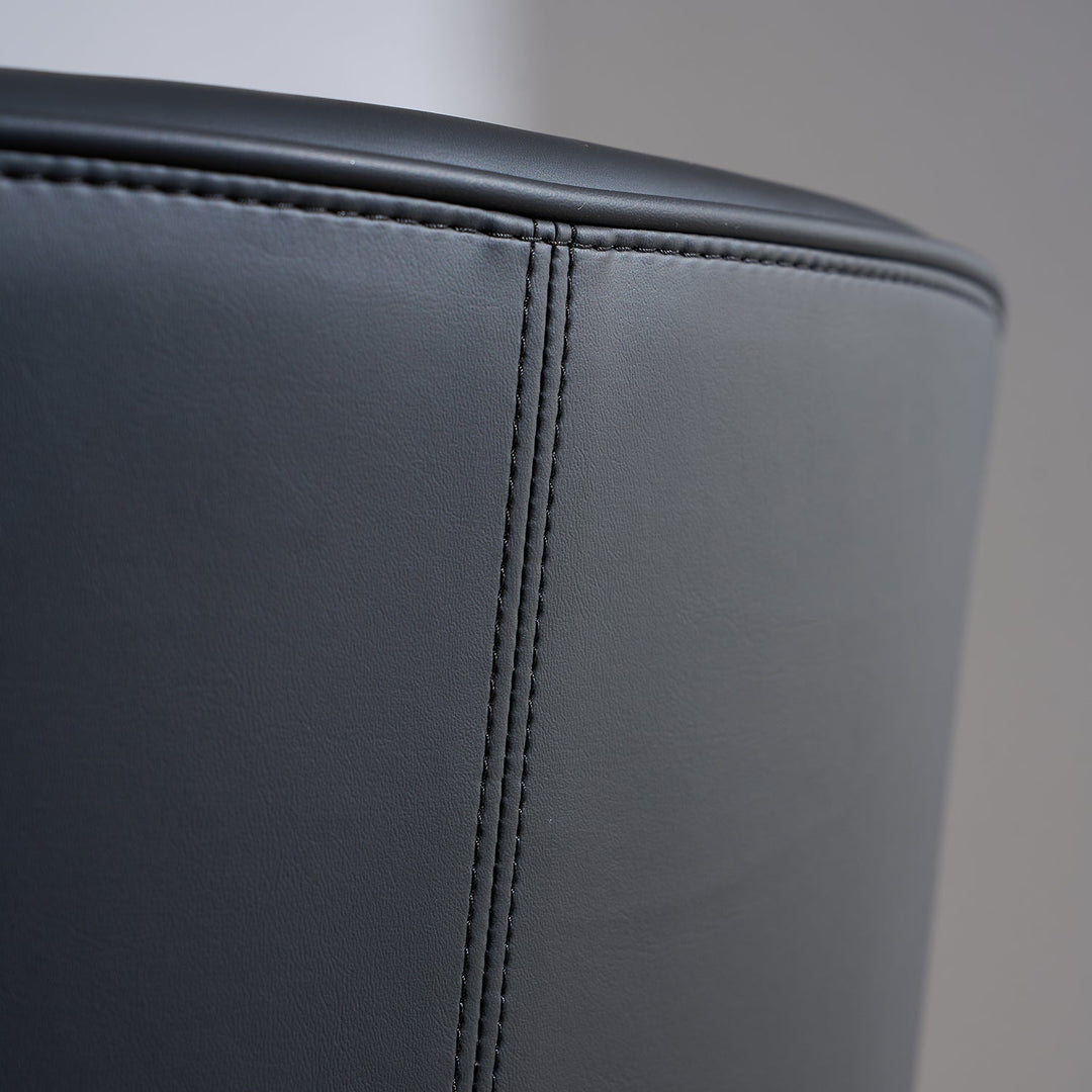 Modern Fabric And Leather Dining Chair METAL MAN N14