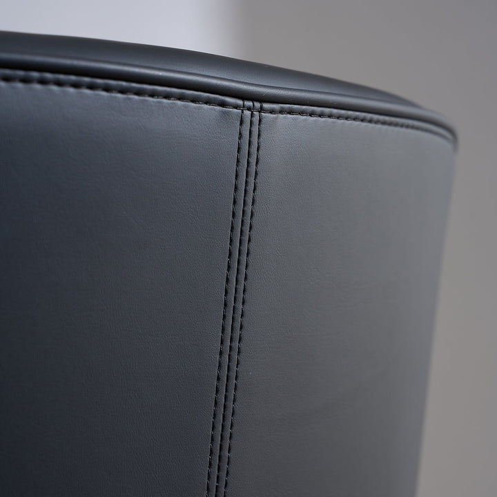 Modern Fabric And Leather Dining Chair METAL MAN N14